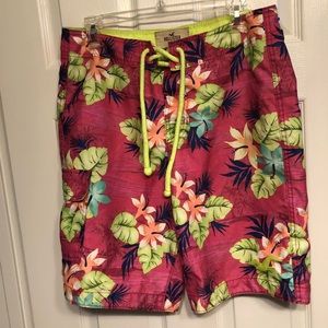 Hollister swim trunks board shorts floral
